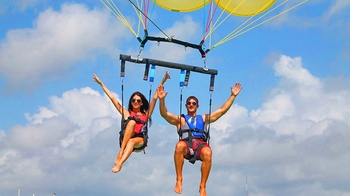 Parasailing at Maroma Beach