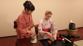 Traditional Kimono Wearing & Tea Ceremony Experience in Ginza