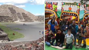 2-in-1 Combo: Teotihuacan Pyramids, Xochimilco Canals & Frida Kahlo Museum