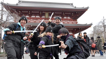 Half-Day Asakusa Tour with Food Tasting in Ninja Garb